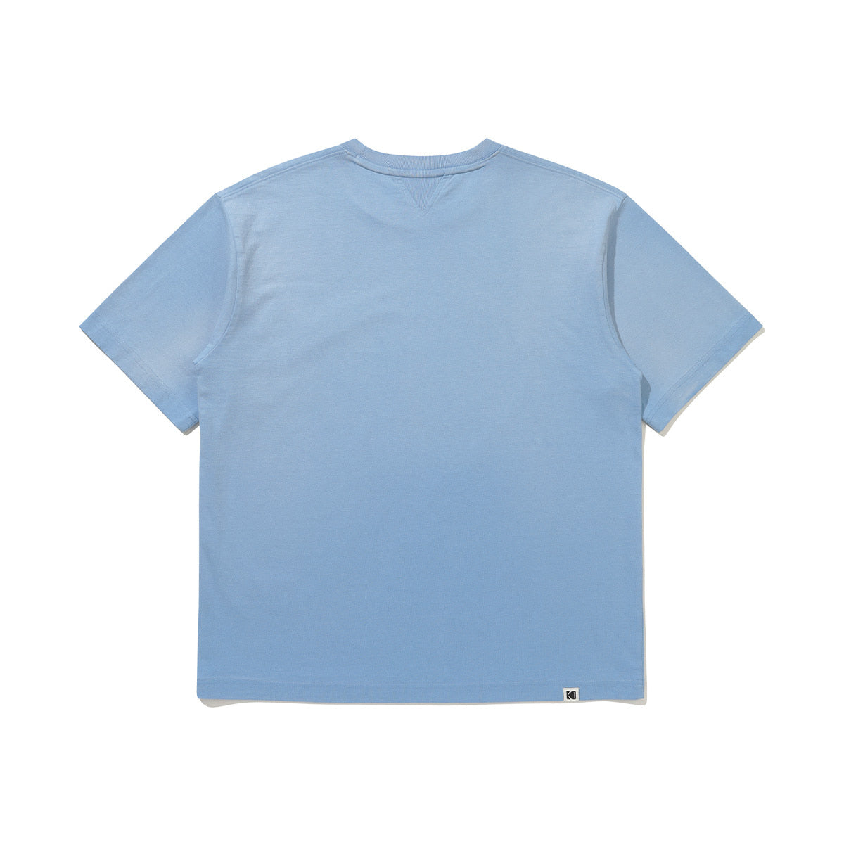 KODAK Flash Washing | Blur Washing Logo Semi-Oversized Short Sleeve T-Shirt — K6323WRSB1 BLU — image 2