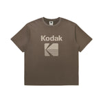 KODAK Flash Washing | Blur Washing Logo Semi-Oversized Short Sleeve T-Shirt — K6323WRSB1 BRW — image 4