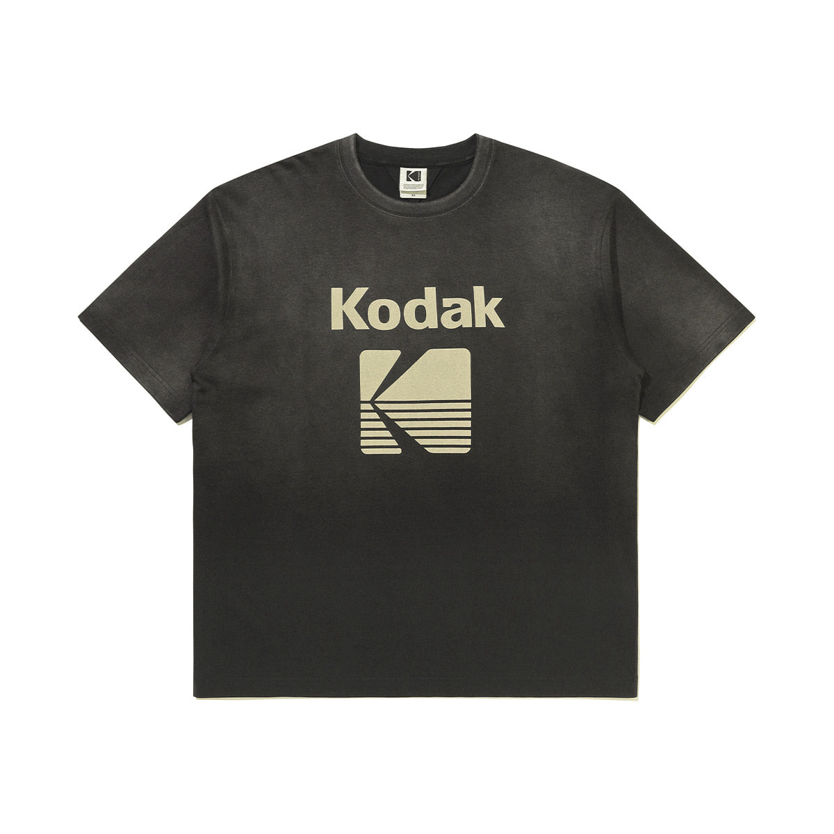 KODAK Flash Washing | Blur Washing Logo Semi-Oversized Short Sleeve T-Shirt — K6323WRSB1 CHC — image 7