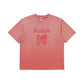 KODAK Flash Washing | Blur Washing Logo Semi-Oversized Short Sleeve T-Shirt — K6323WRSB1 PNK — image 10