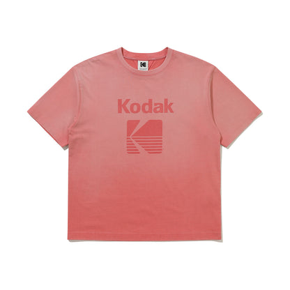 KODAK Flash Washing | Blur Washing Logo Semi-Oversized Short Sleeve T-Shirt — K6323WRSB1 PNK — image 10