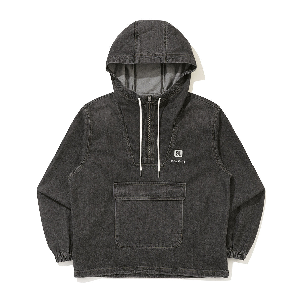 KODAK Flash Washing | RGB Denim Long Sleeve Half-Zip Hooded Anorak — K6323WWT91 CHC — image 1