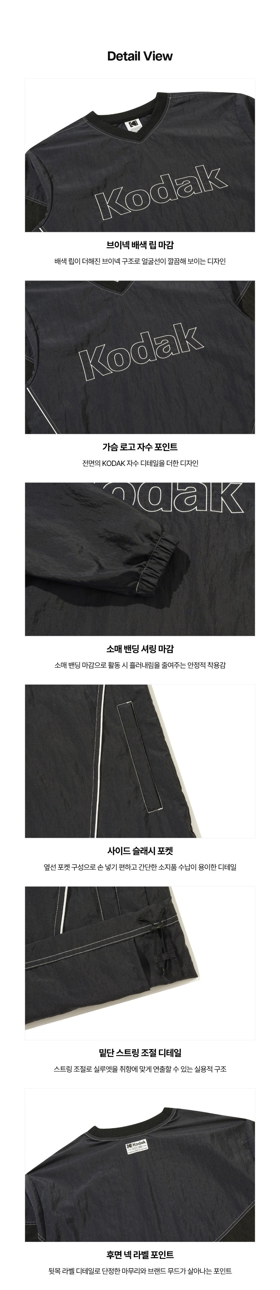 KODAK Flash Blur | Colour-Block Windbreaker — HQ detail photography