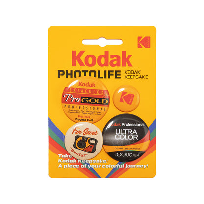 KODAK Archive | Progold Pin Badge (Set of 4) — Multi — view 1
