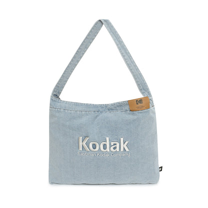 Denim | 仿皮章大號 Hobo Bag