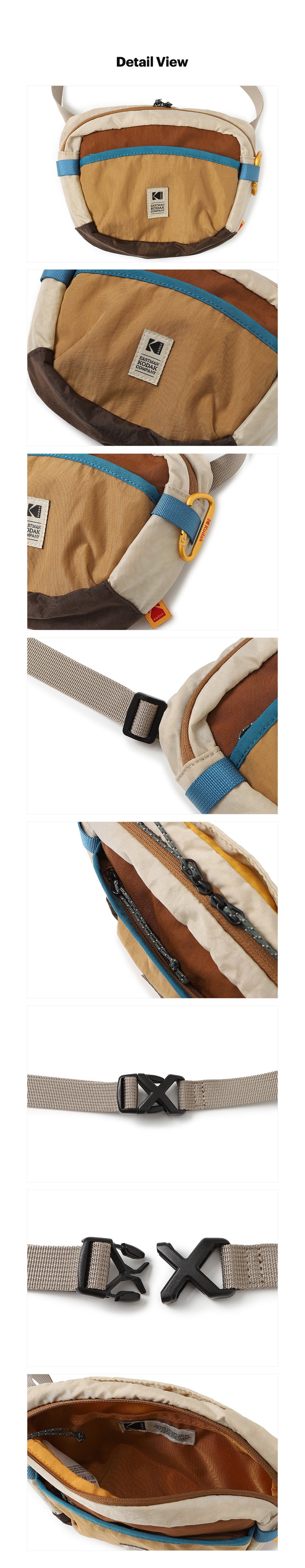 KODAK Hardy | Water-Repellent Multi Crossbody Bag — HQ detail photography