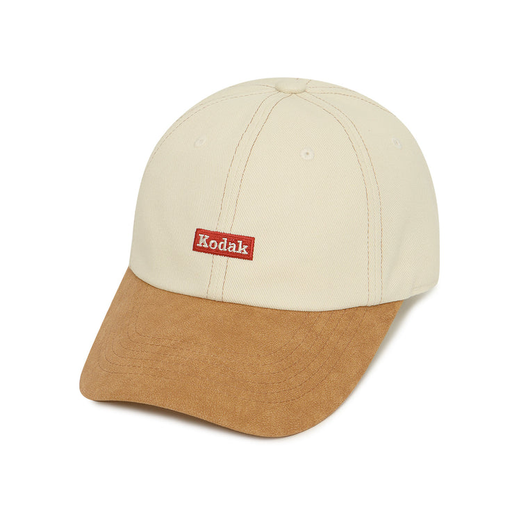 KODAK George Eastman | Vintage-Washed Denim Oversized Ball Cap — K6343WCPC6 IVR — image 1