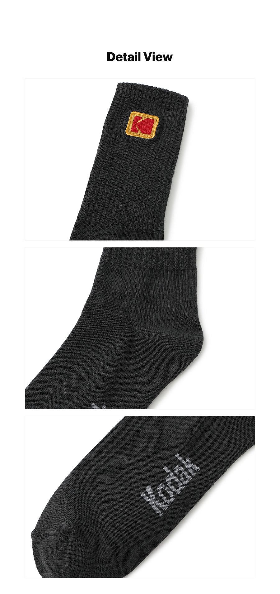 KODAK Color Plus Mini Logo Crew Socks — HQ detail photography