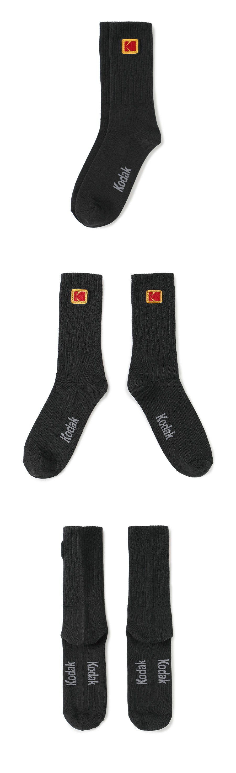 KODAK Color Plus Mini Logo Crew Socks — HQ product photography