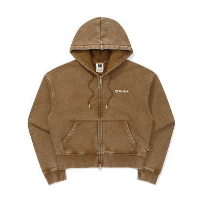 [Women] Flash Wash | Snow Wash Brushed Zip-Up Fleece Hoodie