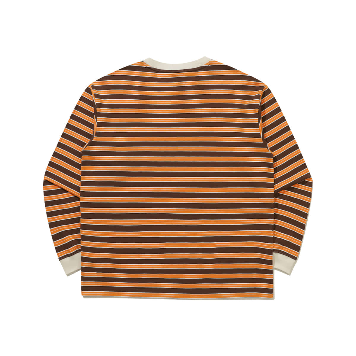 KODAK Colorama | Stripe Semi-Oversized Long Sleeve T-Shirt — K6323WRL91 BRW — image 3
