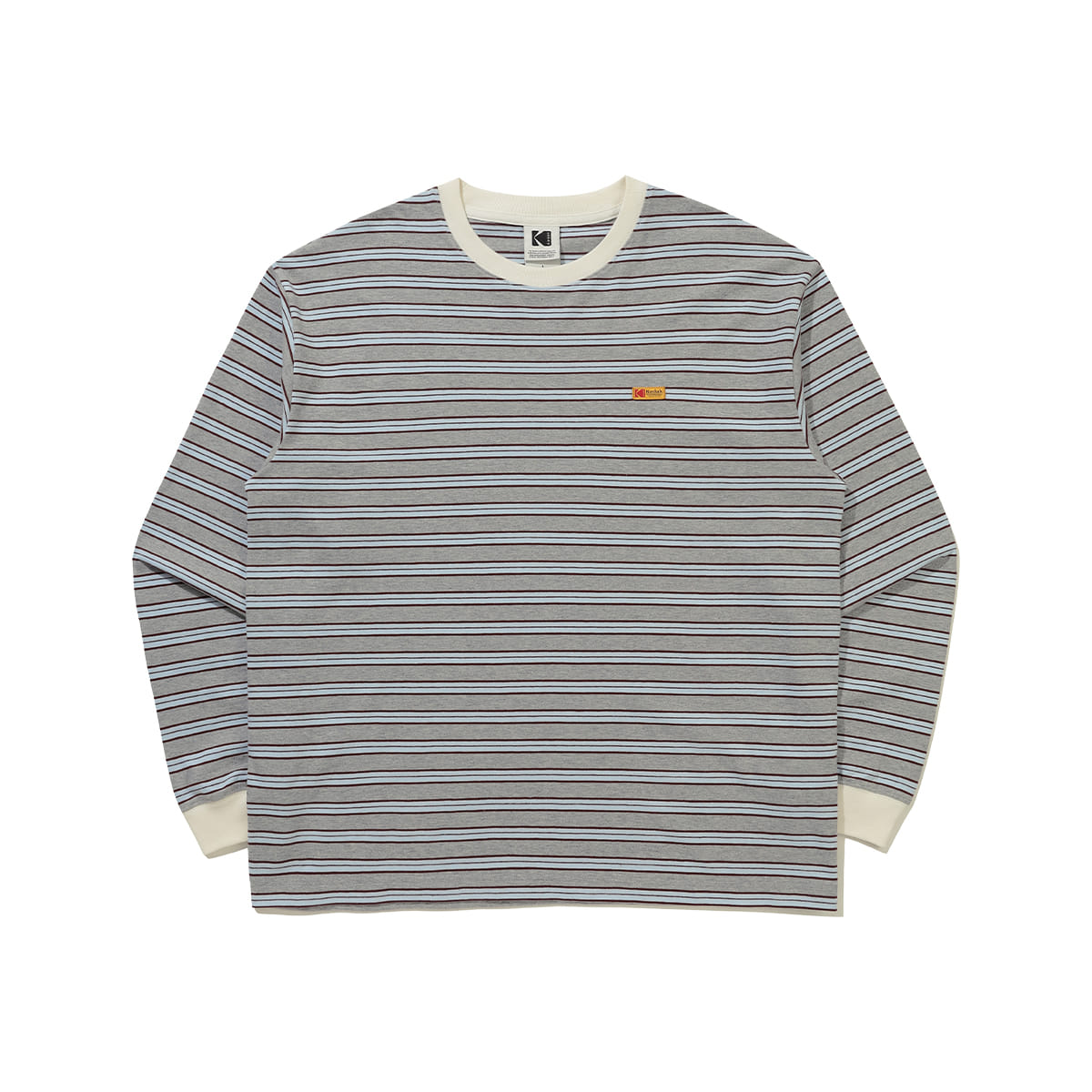 KODAK Colorama | Stripe Semi-Oversized Long Sleeve T-Shirt — K6323WRL91 MGR — image 5